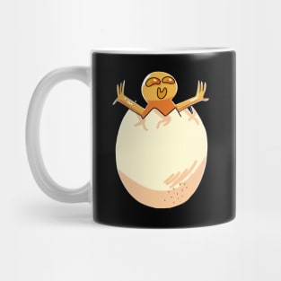 Alien Orange Cartoon Egg Hatch Mug